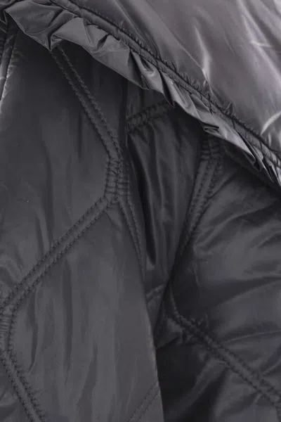Ganni Womens Black Sand Shiny Quilted Recycled-nylon Jacket