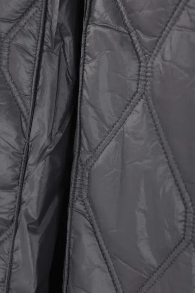 Ganni Womens Black Sand Shiny Quilted Recycled-nylon Jacket
