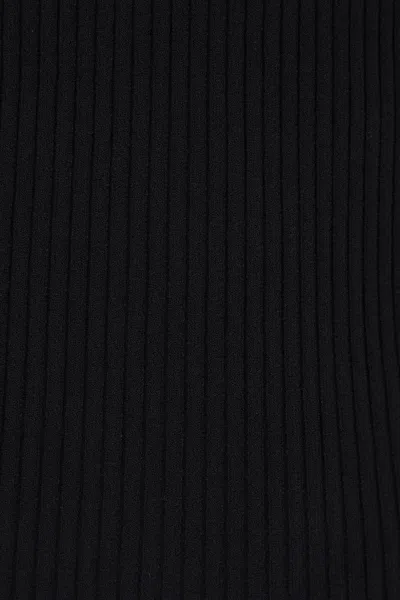Balenciaga Lace-up Fitted Turtleneck Knitwear Black In Animal Print