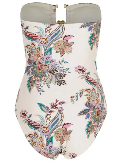 Zimmermann Rhiannon Hardware-detailed Strapless One-piece Swimsuit In White