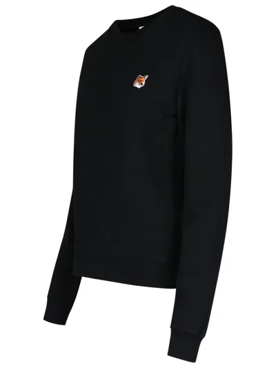 Maison Kitsuné Fox Head Sweatshirt In Black