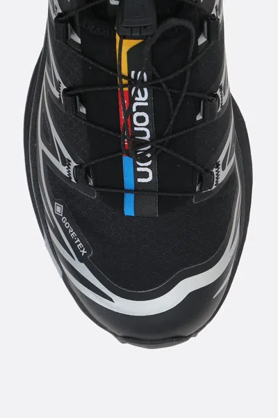 Salomon Mens Black Black Silver Xt-6 Gtx Quick-lace Mesh Low-top Trainers