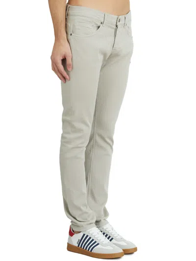 Dondup Denim Trousers With Belt Loops In Gray