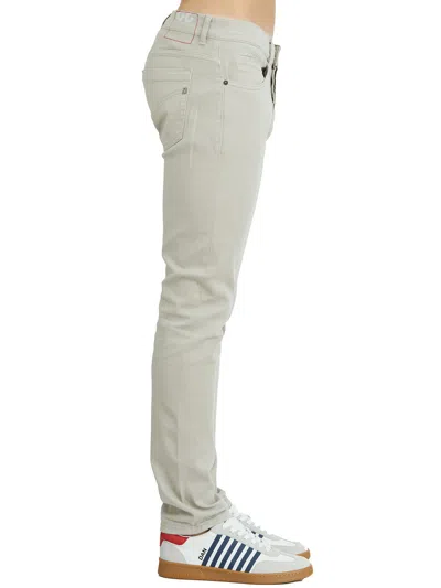 Dondup Denim Trousers With Belt Loops In Gray