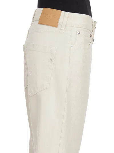 Dondup Cropped Cotton-blend Denim Jeans With Button Detailing