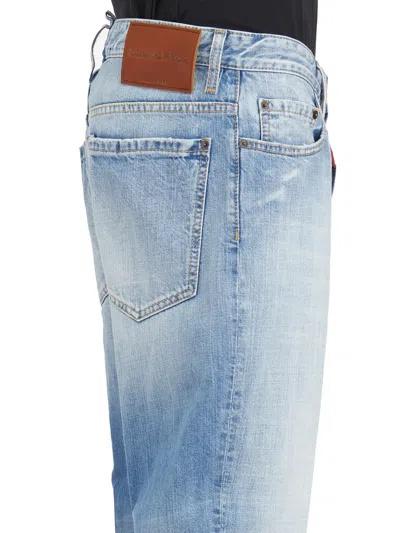 Dsquared2 Light Blue Denim Trousers With Classic Five-pocket Design In Blue