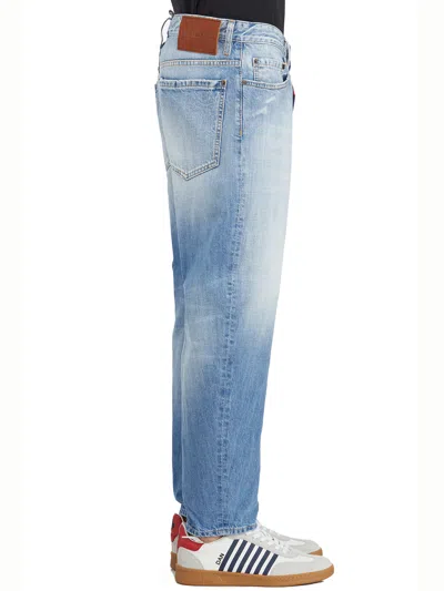 Dsquared2 Light Blue Denim Trousers With Classic Five-pocket Design In Blue