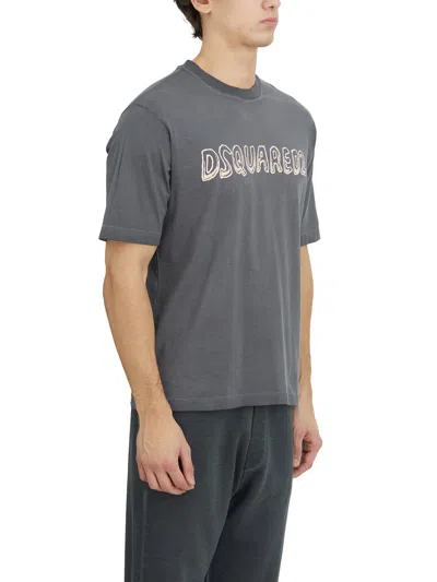 Dsquared2 Dsquared Dark Grey Cotton T-shirt