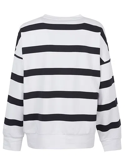 Ea7 Emporio Armani Cotton Crewneck Sweatshirt In White