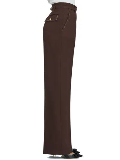 Elisabetta Franchi Cool Wool Trousers With Belt