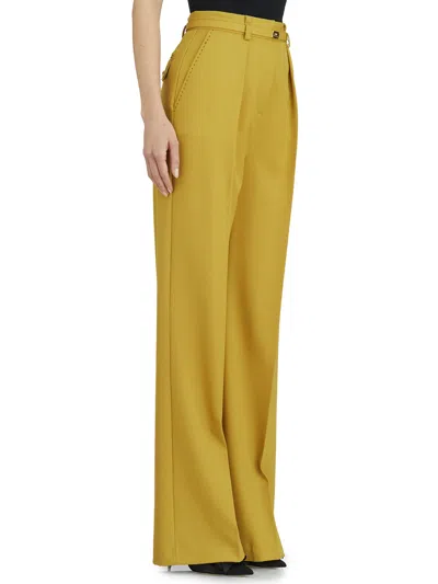 Elisabetta Franchi Cool Wool Trousers With Belt