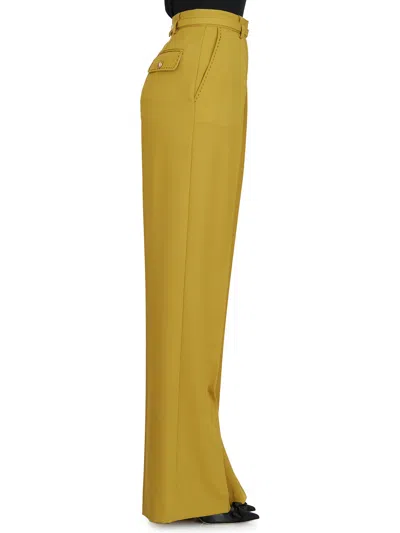 Elisabetta Franchi Cool Wool Trousers With Belt