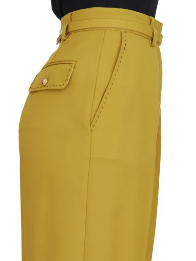 Elisabetta Franchi Cool Wool Trousers With Belt
