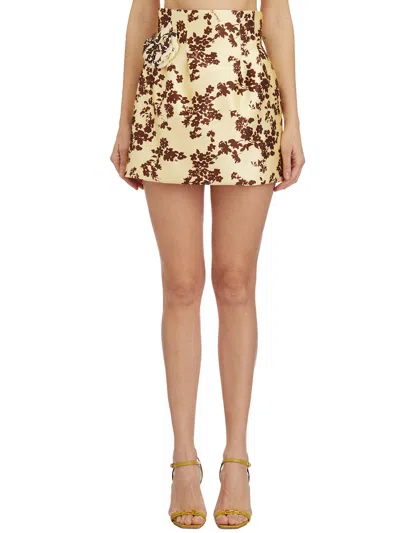 Elisabetta Franchi Floral Print Short Skirt