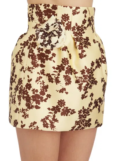 Elisabetta Franchi Floral Print Short Skirt