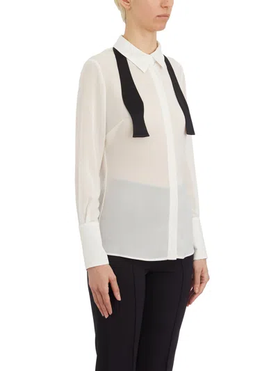 Elisabetta Franchi Camicia In Georgette Con Cravattino