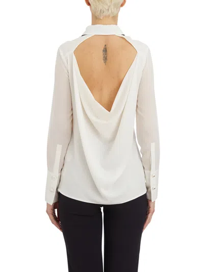 Elisabetta Franchi Camicia In Georgette Con Cravattino