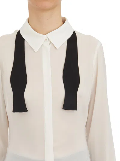 Elisabetta Franchi Camicia In Georgette Con Cravattino