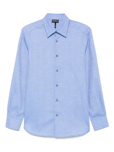 Emporio Armani Shirt  Men Color Gnawed Blue 1 In Blue