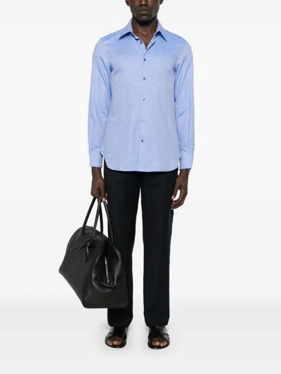Emporio Armani Shirt  Men Color Gnawed Blue 1 In Blue