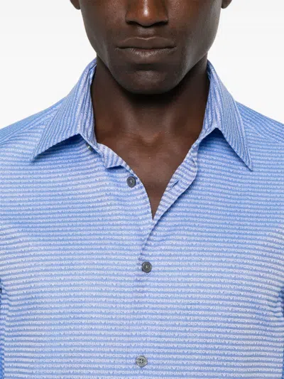 Emporio Armani Shirt  Men Color Gnawed Blue 1 In Blue