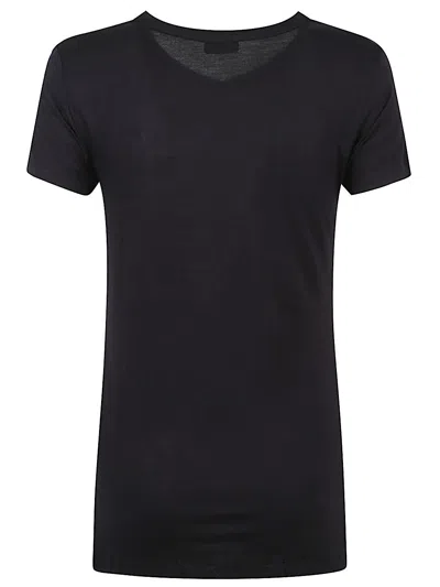 Shop Emporio Armani Black Viscose T-shirt