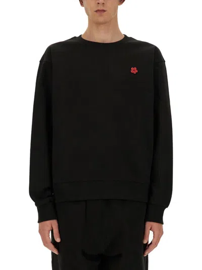 Kenzo Boke Flower Embroidered Cotton Sweatshirt Clothing
