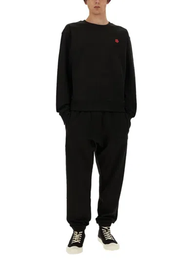 Kenzo Boke Flower Embroidered Cotton Sweatshirt Clothing