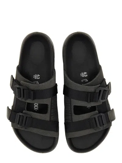 Birkenstock Heeled Sandals With Flat Sole And Open Toe In Black
