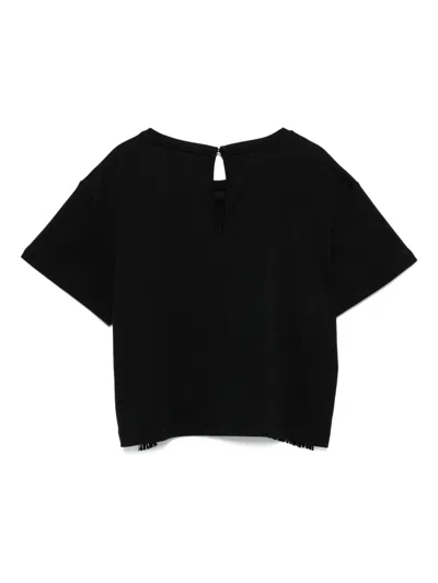 Emporio Armani Crew Neck Fringe T-shirt Keyhole Back