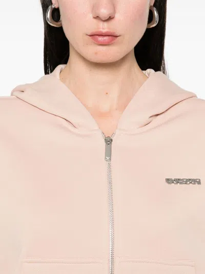 Emporio Armani Cotton Drop Shoulder Zippered Hoodie