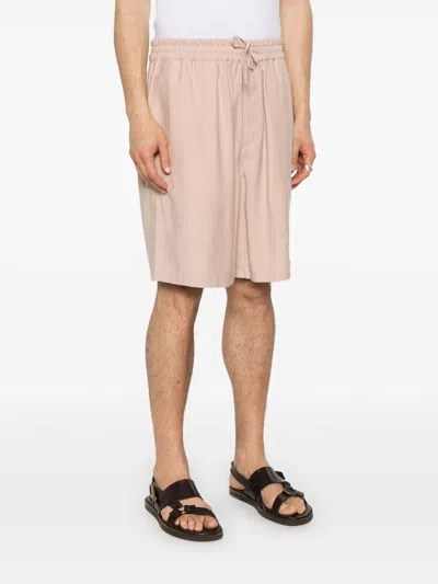 Emporio Armani Soft-touch Modal Bermuda Shorts With Peace-inspired Print
