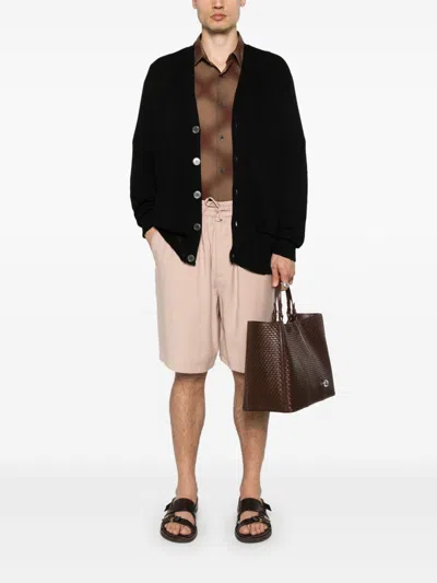 Emporio Armani Soft-touch Modal Bermuda Shorts With Peace-inspired Print