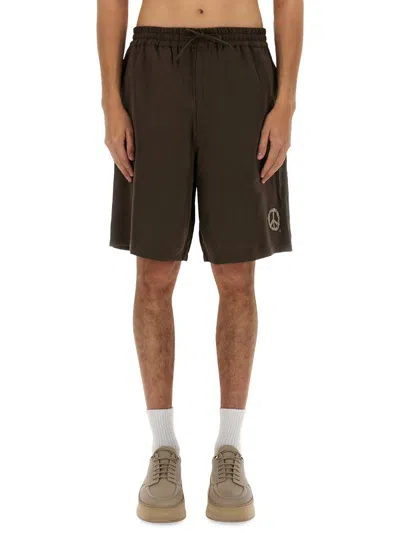 Emporio Armani Modal Fabric Brown Shorts