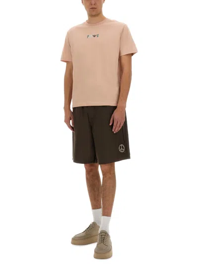 Emporio Armani Modal Fabric Brown Shorts