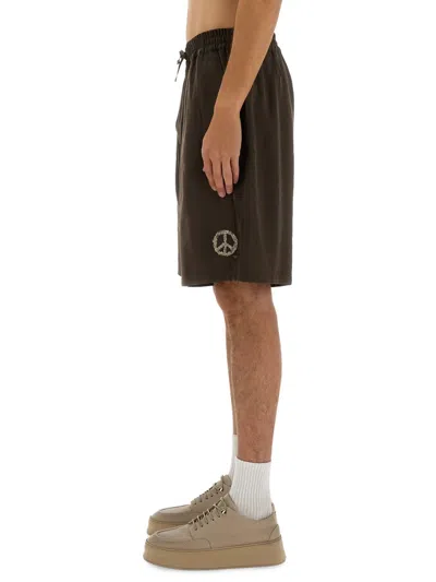 Emporio Armani Modal Fabric Brown Shorts