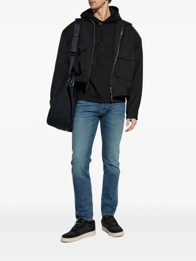 Emporio Armani Black Logo Print Hoodie