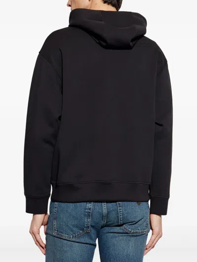 Emporio Armani Black Logo Print Hoodie