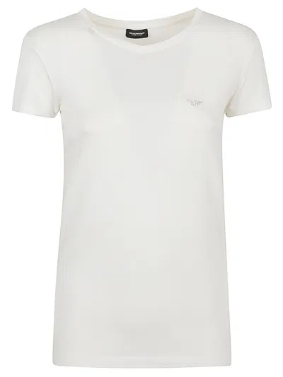 Emporio Armani White Cotton T-shirts And Polos