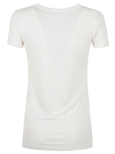 Emporio Armani White Cotton T-shirts And Polos