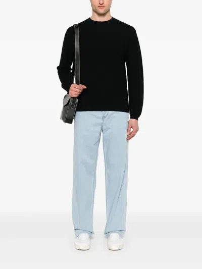 Emporio Armani Diamond Wool Blend Crewneck Sweater