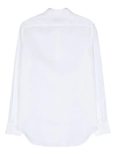 Finamore 1925 Finamore Classic White Cotton Shirt With Traditional Collar