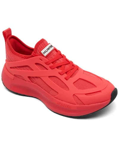 Hunter Women's Tulip Lace-up Casual Sneakers 9 Dark Red In Animal Print