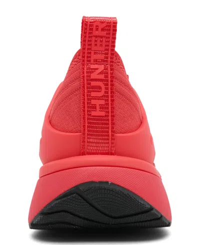 Hunter Women's Tulip Lace-up Casual Sneakers 9 Dark Red In Animal Print