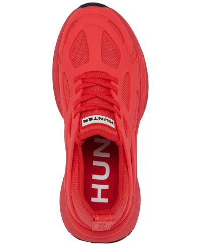 Hunter Women's Tulip Lace-up Casual Sneakers 9 Dark Red In Animal Print