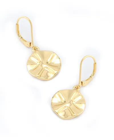 Robert Lee Morris Soho Gold Textured Coin Drop Earrings In Gold