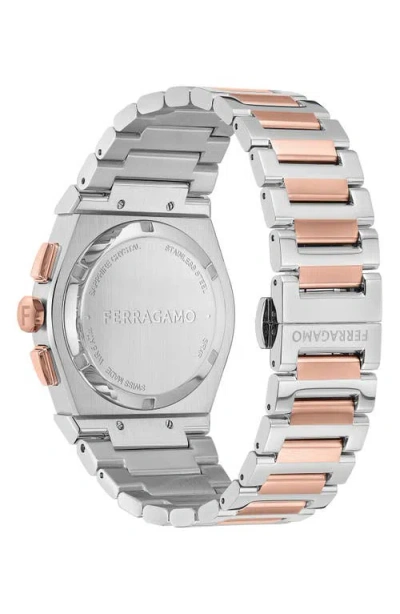 Ferragamo Vega Chrono Bracelet Watch In Gold