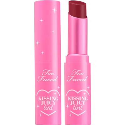 Too Faced Raspberry Kissing Jelly Juicy Tint Lip Balm 3g In Transparent