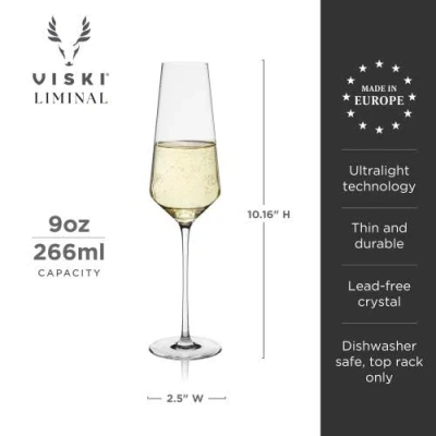 Viski Reserve Liminal Champagne Flutes Set Of 4
