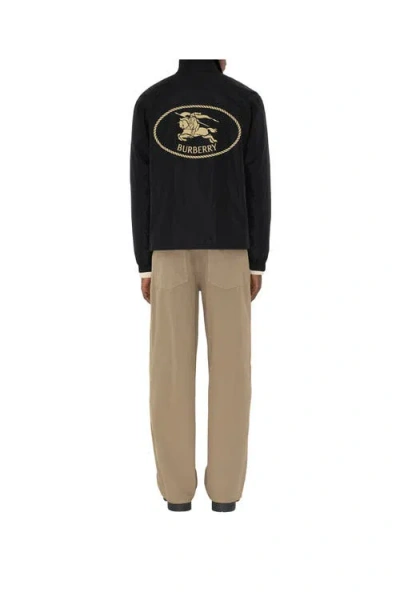 Burberry Knight Stamp Nylon Track Jacket Jackets Black